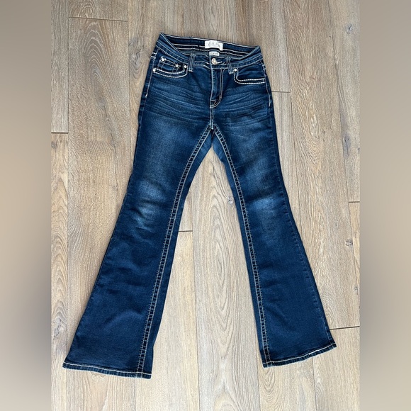 Denim - Women's Flared Blue Jeans